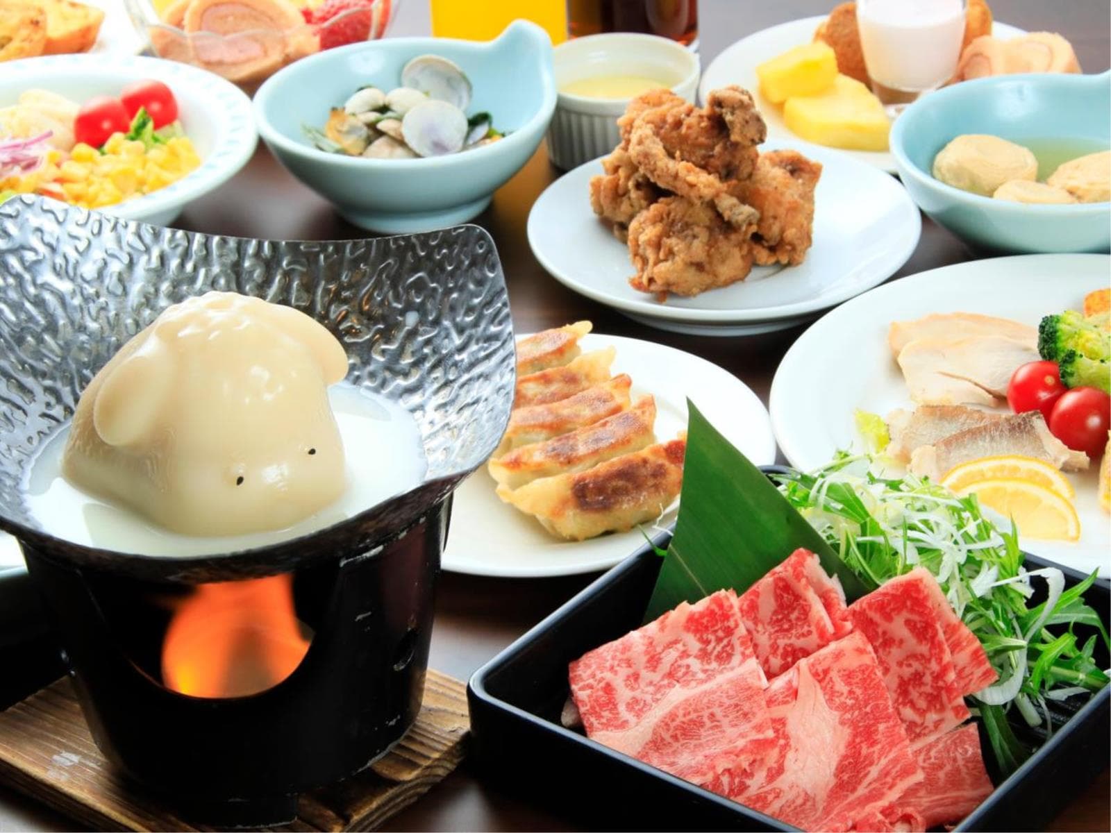【夏旅タイムセール】≪一律10％OFF≫直前のご予約もお得に♪＜■牛しゃぶ鍋＆ハーフビュッフェ＞ 画像2