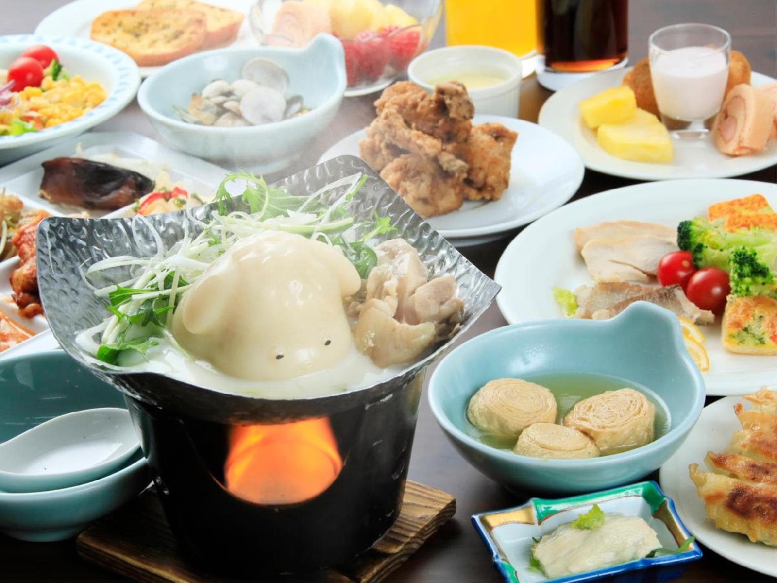 【お日にち限定】≪2食付き最安値≫コラーゲンゼリーお鍋を堪能♪＜▼鶏鍋＆ハーフビュッフェ＞ 画像2