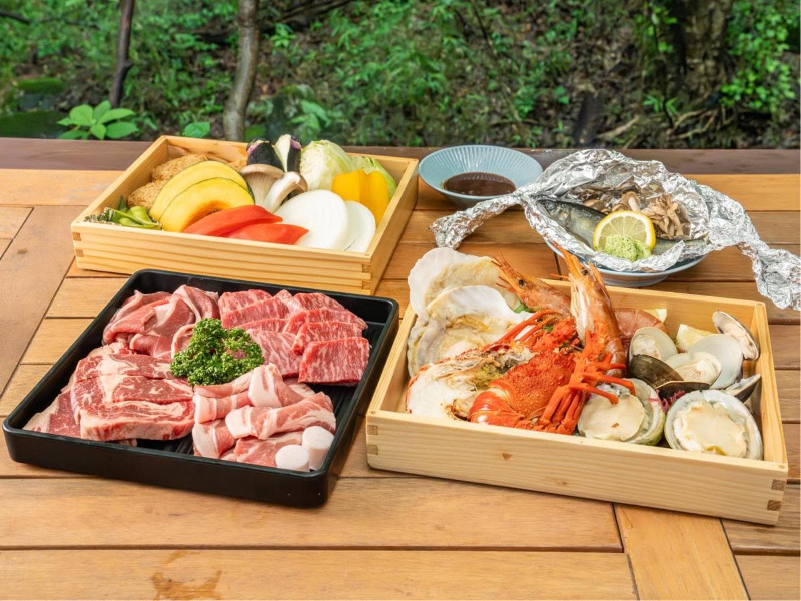【プレミアム★BBQプラン】ワンちゃんも喜ぶテラスBBQ♪ロブスターやアワビ等海鮮たっぷり(2食付) 画像1