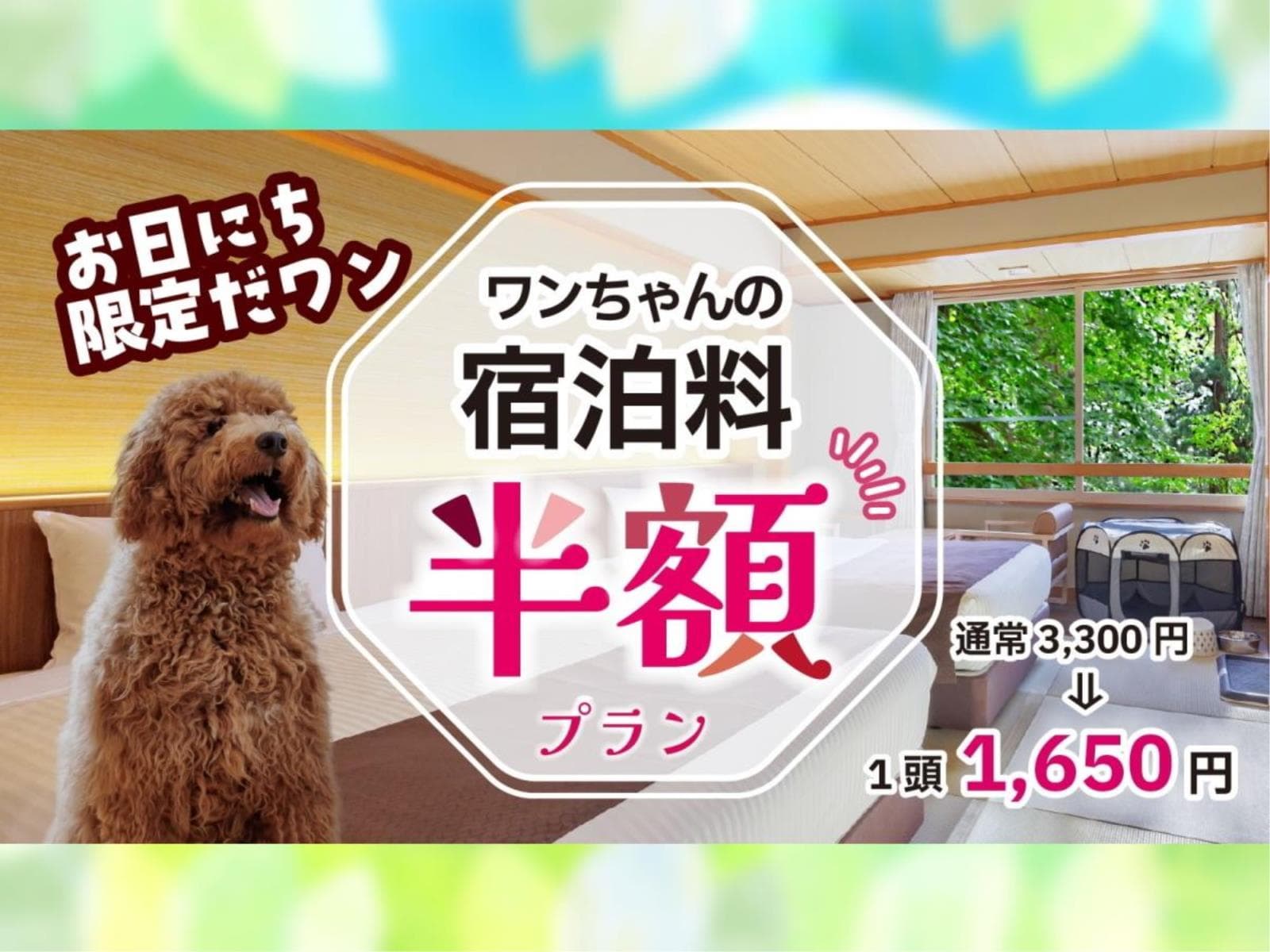 わんちゃん宿泊料半額♪お日にち限定プラン【特別会席】 画像1