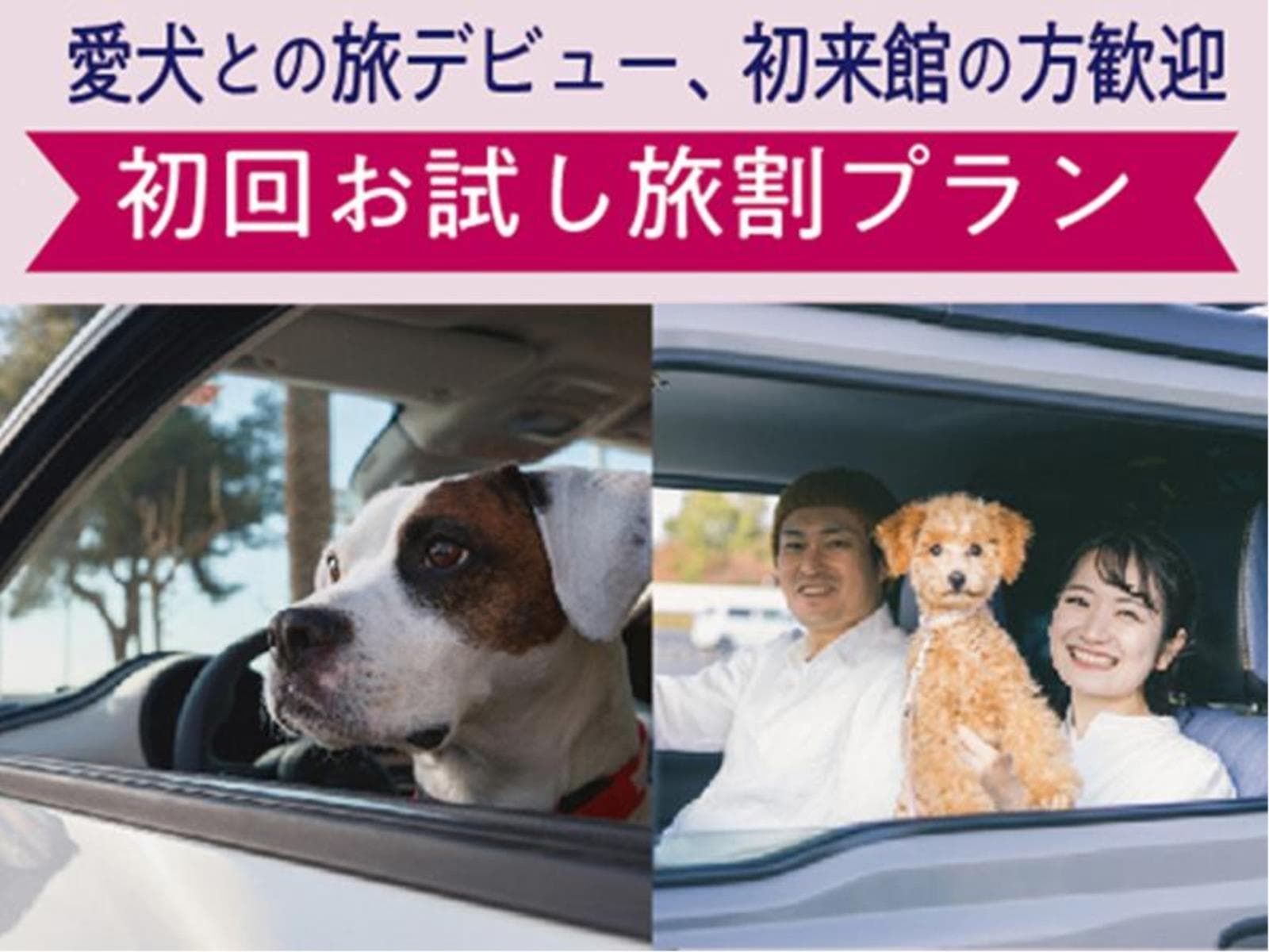 愛犬との旅デビュー 初来館の方歓迎 初回お試し旅割プラン 画像1