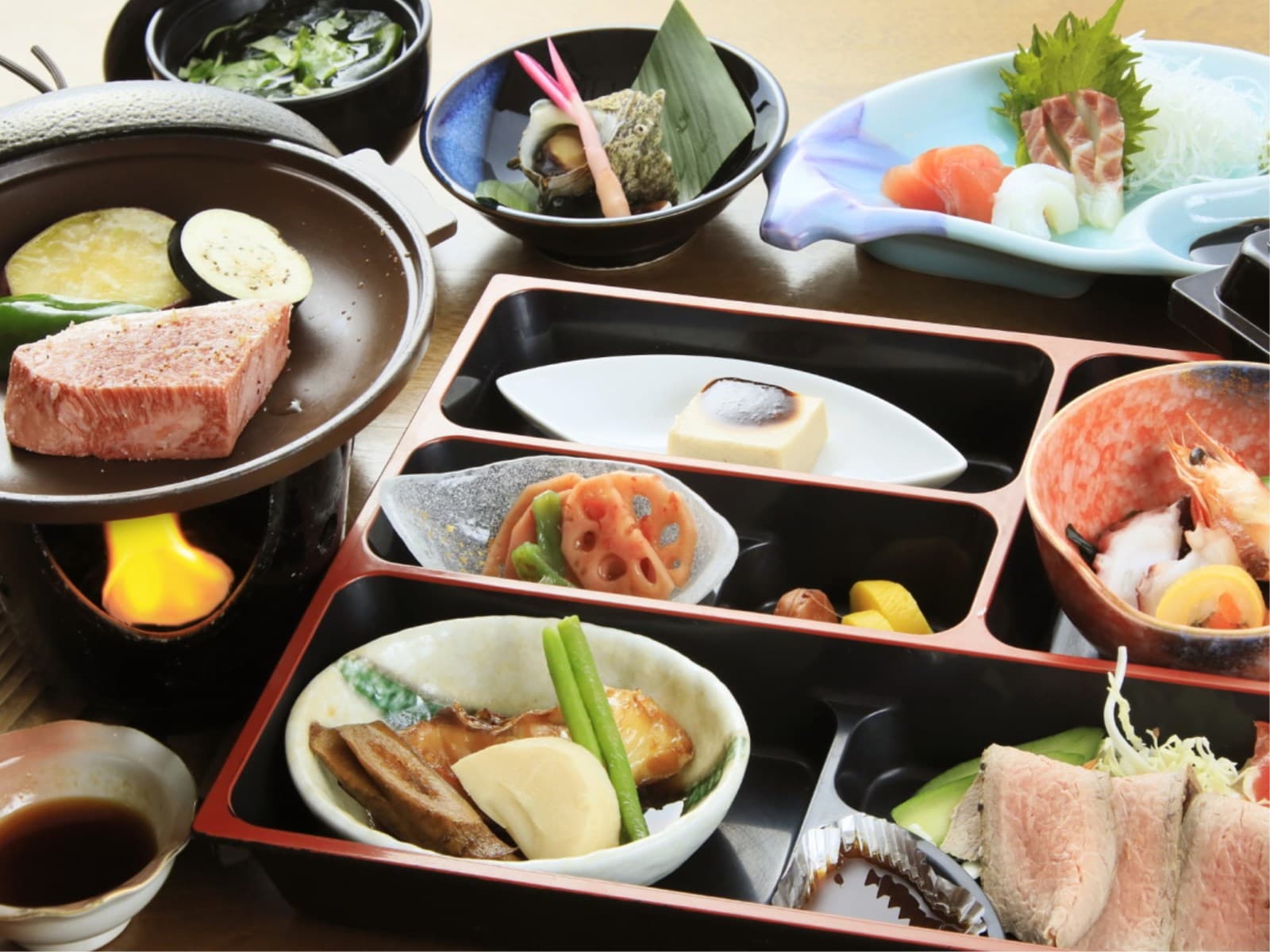 【SALE】<ペット歓迎・10%OFF>クエ小鍋・熊野牛の陶板焼き 選べる会席料理/2食付 画像3